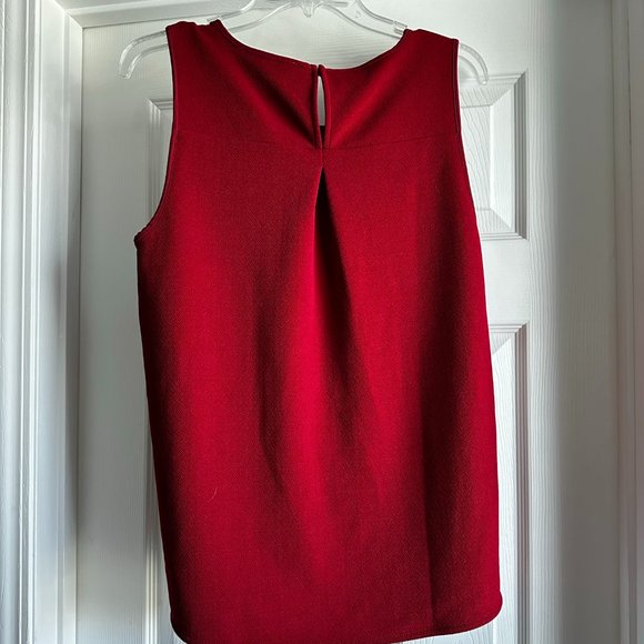 Red sleeveless blouse LOFT - Picture 3 of 3